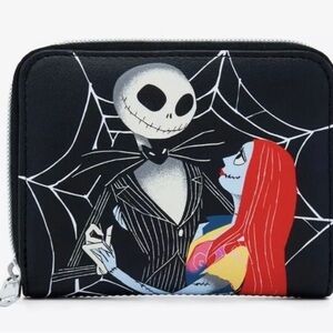 Disney Loungefly Nightmare Before Christmas Jack and Sally Spiderweb Wallet NWT